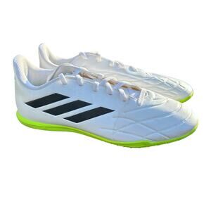 Adidas‎ Copa Pure 4 Indoor Soccer Shoes Mens Size 9 White Green Lace Up GZ2537